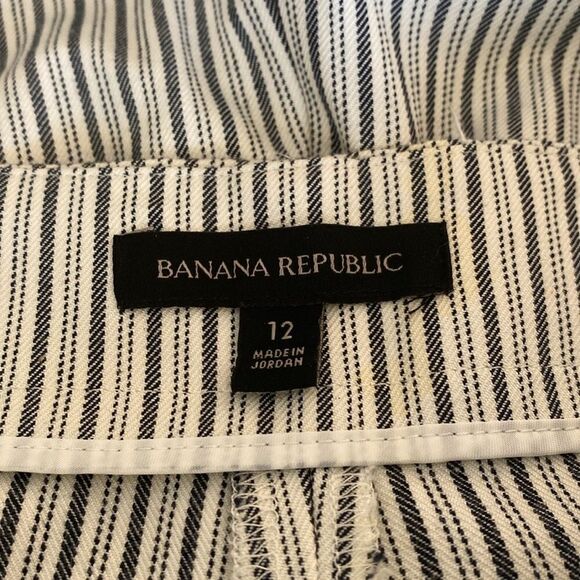 Banana Republic Sailor Style Wide Leg Striped Crop Pants - Picture 7 of 15
